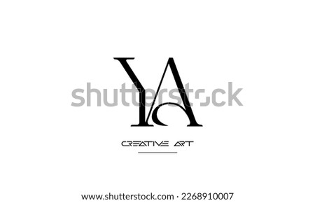 YA, AY, Y, A abstract letters logo monogram