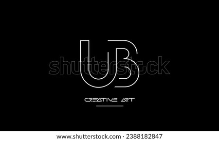BU, UB, B, U abstract letters logo monogram