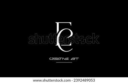 CE, EC, C, E abstract letters logo monogram
