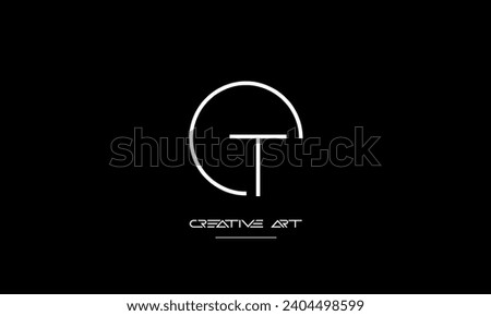 CT, TC, C, T abstract letters logo monogram