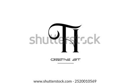 HT, TH, H, T abstract letters logo monogram