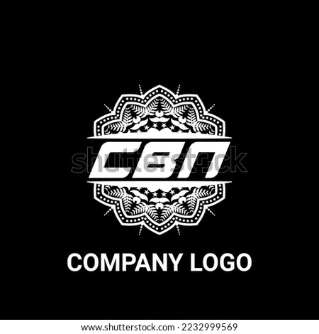 CBN letter royalty mandala shape logo. CBN brush art logo. CBN logo for a company, business, and commercial use.
