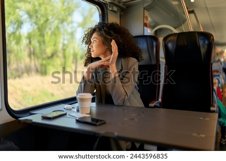 Similar – Image, Stock Photo portrait by the window of doctor woman wearing protective mask and gloves indoors. Corona virus concept