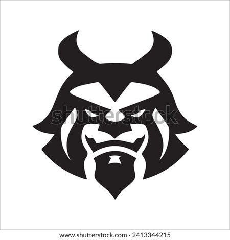 Viking logo design icon symbol vector illustration. Easy Customizable and Editable.