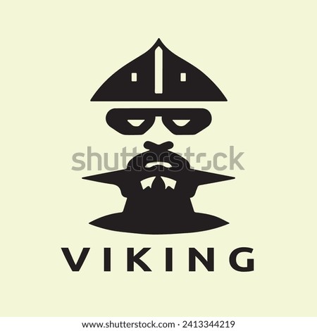 Viking logo design icon symbol vector illustration. Easy Customizable and Editable.