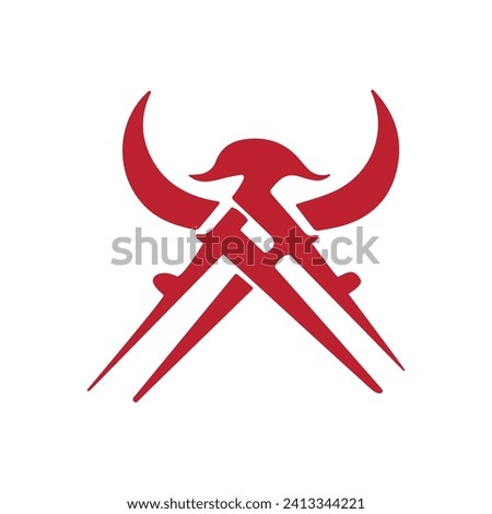 Viking logo design icon symbol vector illustration. Easy Customizable and Editable.