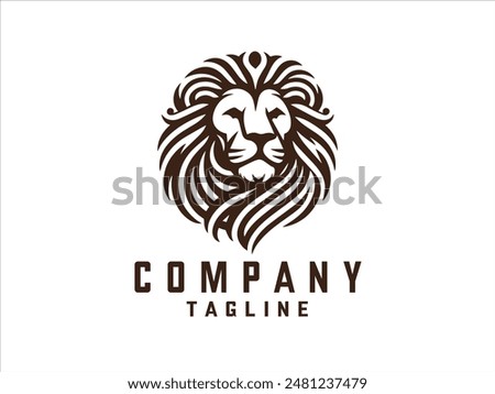 Lion logo design vector template. lion head logo design icon vector illustration