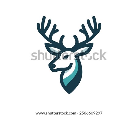 Mule deer logo design icon symbol vector illustration