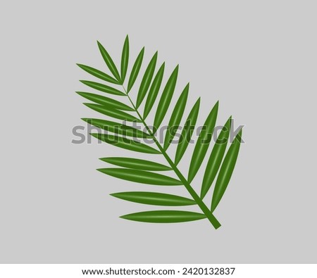 Vector palm sunday vector image with palm leaf
