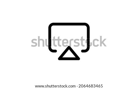 Airplay icon vector isolated on white background. 