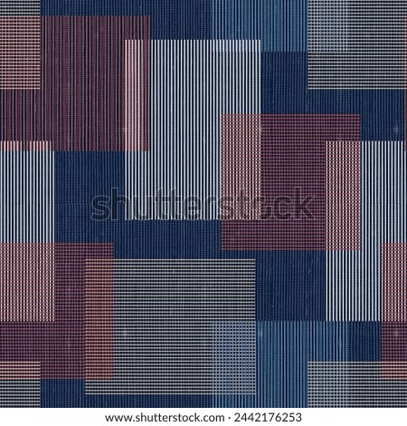 patchwork textures pattern on navy background