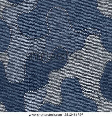 denim textures patchwork pattern on textures background