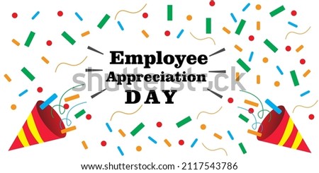 a background design about employee appreciation day with various ornaments inside