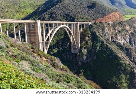 Bixby Bridge Along the Pacific Coast highway Big Sur California