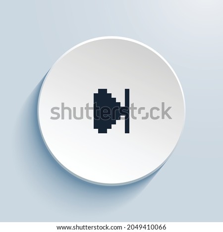 skip end fill pixel art icon design. Button style circle shape isolated on white background. Vector illustration