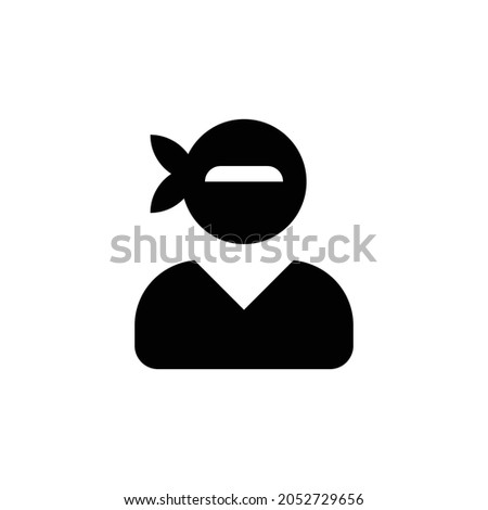 user ninja Icon. Flat style design isolated on white background. Vector illustration