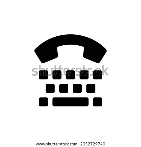 tty Icon. Flat style design isolated on white background. Vector illustration