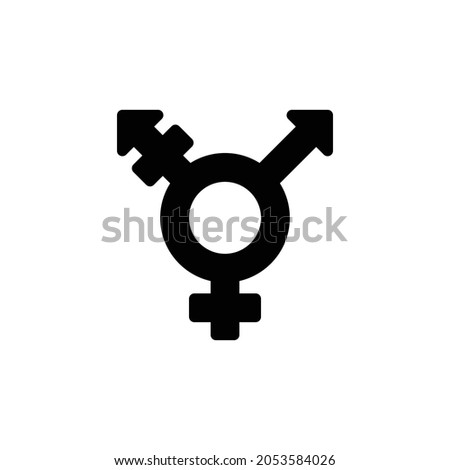 transgender alt Icon. Flat style design isolated on white background. Vector illustration