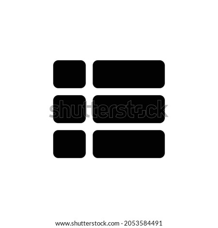 list Icon. Flat style design isolated on white background. Vector illustration