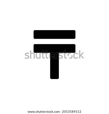 tenge Icon. Flat style design isolated on white background. Vector illustration