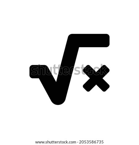 square root alt Icon. Flat style design isolated on white background. Vector illustration