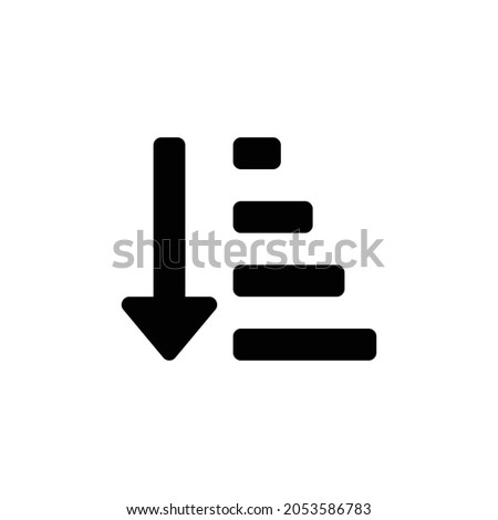 sort amount down alt Icon. Flat style design isolated on white background. Vector illustration
