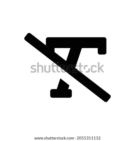 remove format Icon. Flat style design isolated on white background. Vector illustration