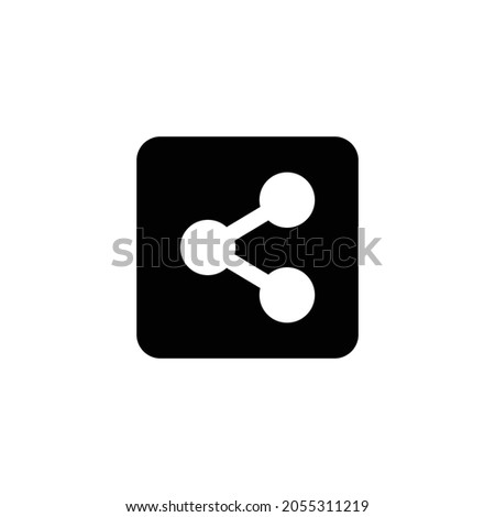 share alt square Icon. Flat style design isolated on white background. Vector illustration
