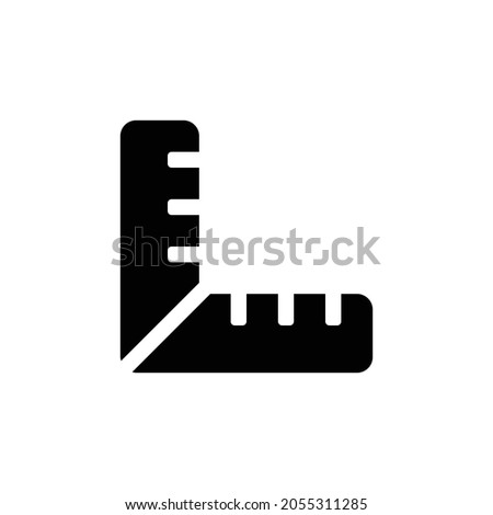 ruler combined Icon. Flat style design isolated on white background. Vector illustration