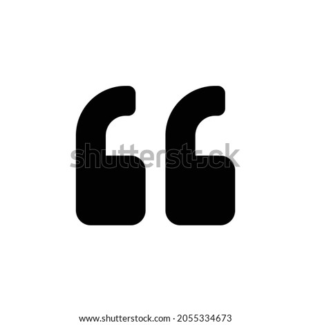 quote left Icon. Flat style design isolated on white background. Vector illustration