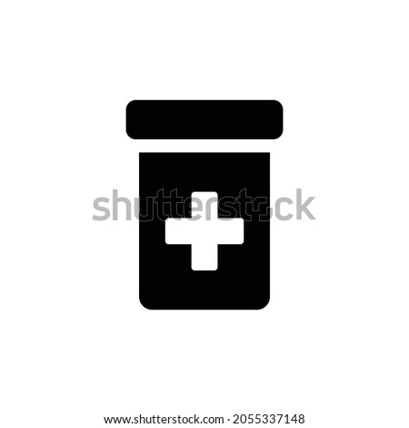 prescription bottle alt Icon. Flat style design isolated on white background. Vector illustration
