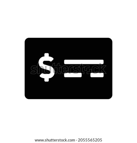 money check alt Icon. Flat style design isolated on white background. Vector illustration