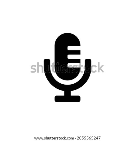 microphone alt Icon. Flat style design isolated on white background. Vector illustration