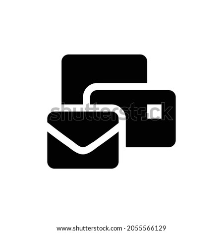 mail bulk Icon. Flat style design isolated on white background. Vector illustration