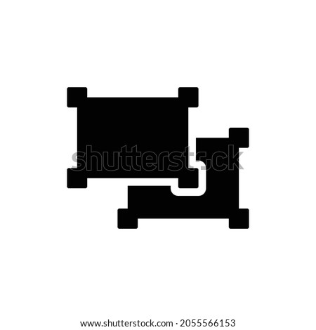 object ungroup Icon. Flat style design isolated on white background. Vector illustration
