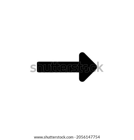 long arrow alt right Icon. Flat style design isolated on white background. Vector illustration