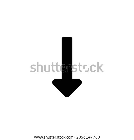 long arrow alt down Icon. Flat style design isolated on white background. Vector illustration