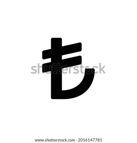 lira sign Icon. Flat style design isolated on white background. Vector illustration