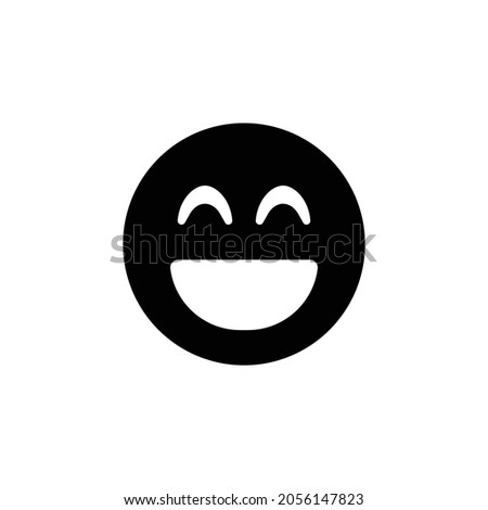 laugh beam Icon. Flat style design isolated on white background. Vector illustration