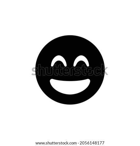 grin beam Icon. Flat style design isolated on white background. Vector illustration