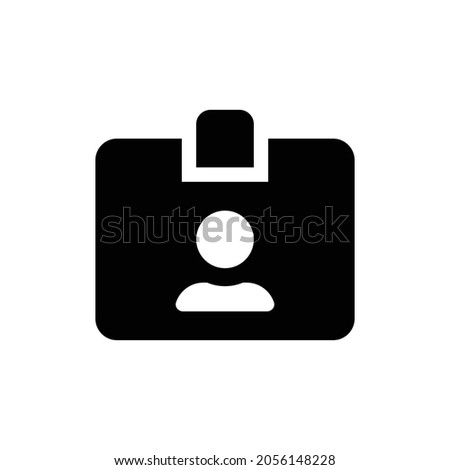 id card alt Icon. Flat style design isolated on white background. Vector illustration