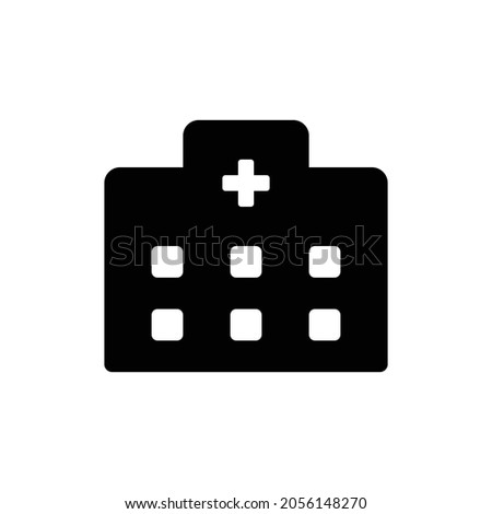 hospital alt Icon. Flat style design isolated on white background. Vector illustration