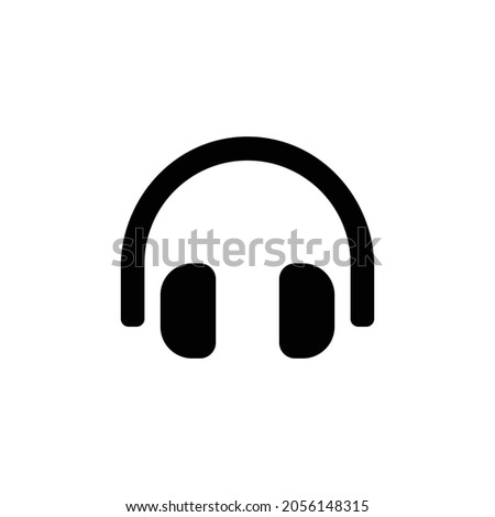 headphones alt Icon. Flat style design isolated on white background. Vector illustration
