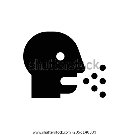 head side cough Icon. Flat style design isolated on white background. Vector illustration