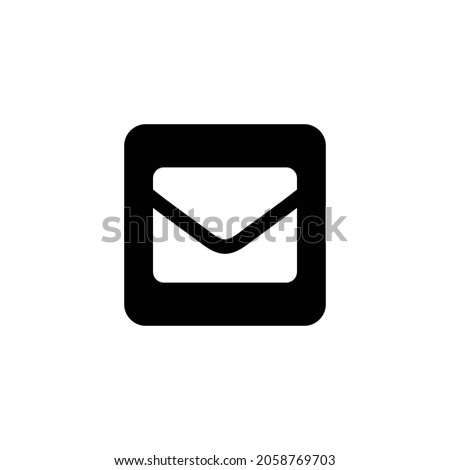 envelope square Icon. Flat style design isolated on white background. Vector illustration