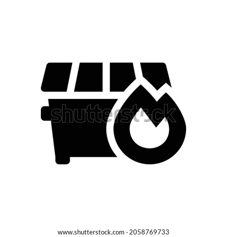 dumpster fire Icon. Flat style design isolated on white background. Vector illustration