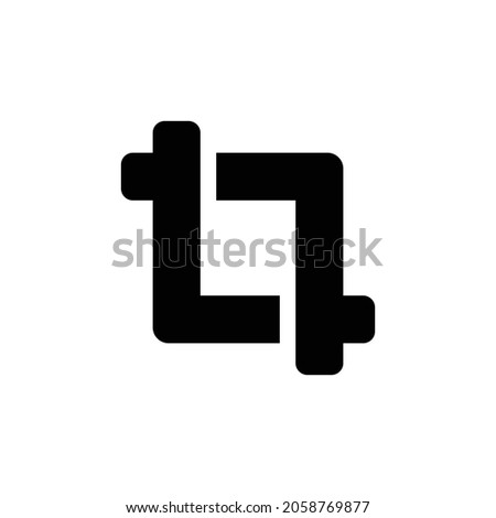 crop alt Icon. Flat style design isolated on white background. Vector illustration