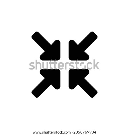 compress arrows alt Icon. Flat style design isolated on white background. Vector illustration