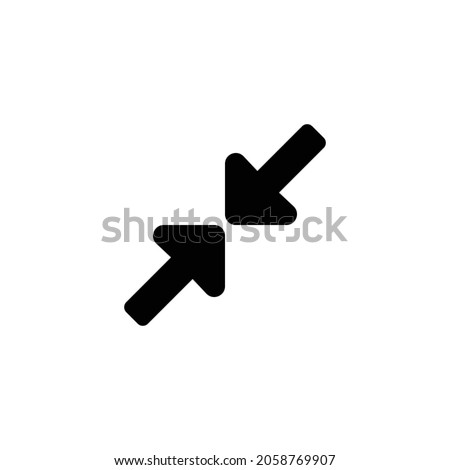 compress alt Icon. Flat style design isolated on white background. Vector illustration