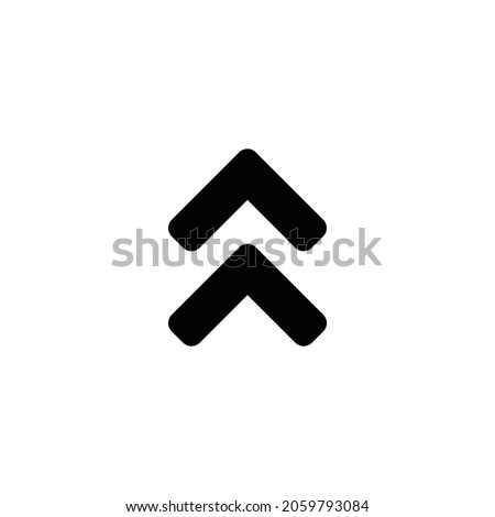 angle double up Icon. Flat style design isolated on white background. Vector illustration